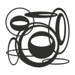 Dekoracja metalowa Abstrakcja DES046 35 cm