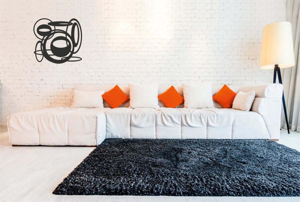 Dekoracja metalowa Abstrakcja DES046 35 cm - obrazek 2