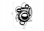 Dekoracja geometryczna metalowa Abstrakcja DES047 60 cm - obrazek 2