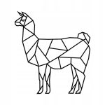 Dekoracja metalowa geometryczna Lama 65 cm