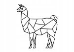 Dekoracja ścienna metalowa Lama 80 cm