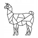 Dekoracja ścienna metalowa Lama 80 cm