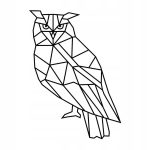 Dekoracja metalowa geometryczna Sowa 100 cm