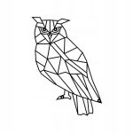 Dekoracja metalowa geometryczna Sowa 40 cm