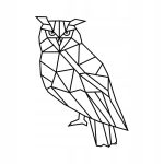 Dekoracja ścienna metalowa Sowa 80 cm