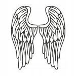 Dekoracja metalowa Skrzydła 60 cm