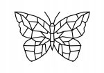 Dekoracja metalowa geometryczna Motyl 70 cm