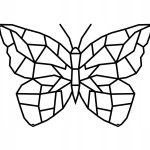 Dekoracja metalowa geometryczna Motyl 70 cm