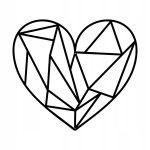 Dekoracja ścienna metalowa Serce DES018 100 cm