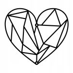 Dekoracja ścienna metalowa Serce DES018 25 cm