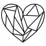 Dekoracja ścienna metalowa Serce DES018 38 cm