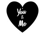 Dekoracja ścienna metalowa Serce You&Me 35 cm