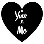 Dekoracja ścienna metalowa Serce You&Me 20cm