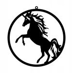 Dekoracja metalowa Jednorożec 30 cm