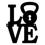 Dekoracja ścienna metalowa Love DES032 30 cm