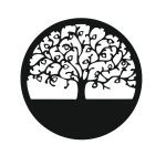 Dekoracja ścienna metalowa DRZEWO 34 cm