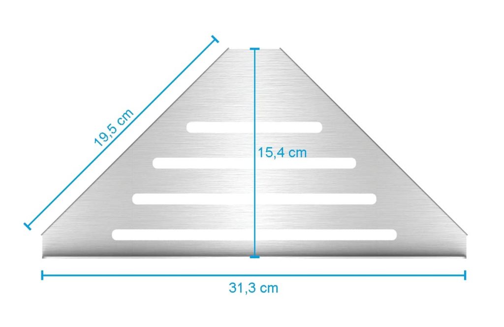 Półka narożna pod prysznic z blachy nierdzewnej  S - obrazek 5