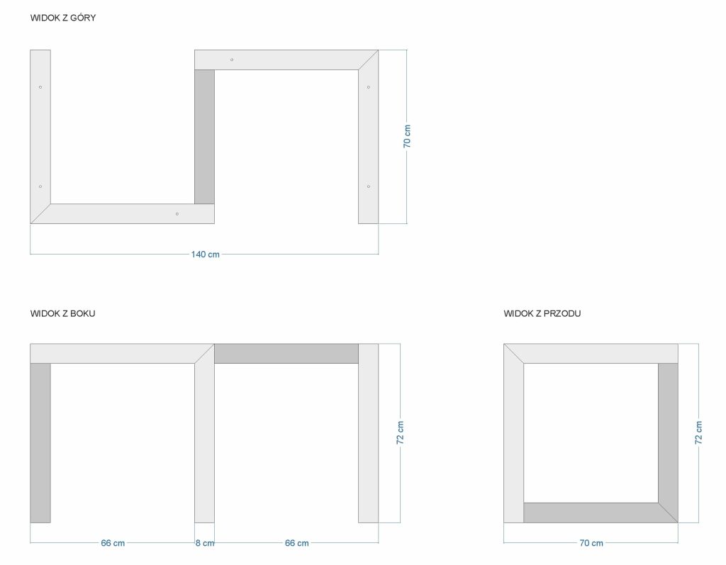 Noga metalowa do stołu Geo - obrazek 3