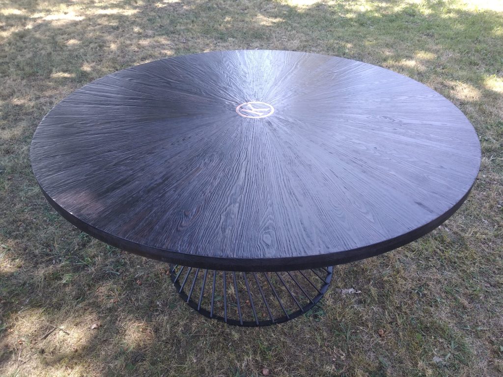 Stół sosnowy okrągły z litego drewna średnica 140 cm - obrazek 2