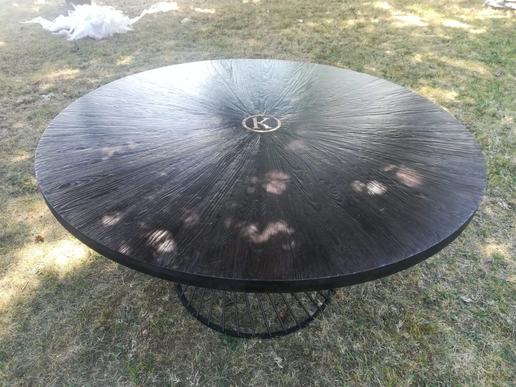 Stół sosnowy okrągły z litego drewna średnica 140 cm - obrazek 10