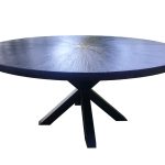 Stół dębowy okrągły z litego drewna średnica 150 cm