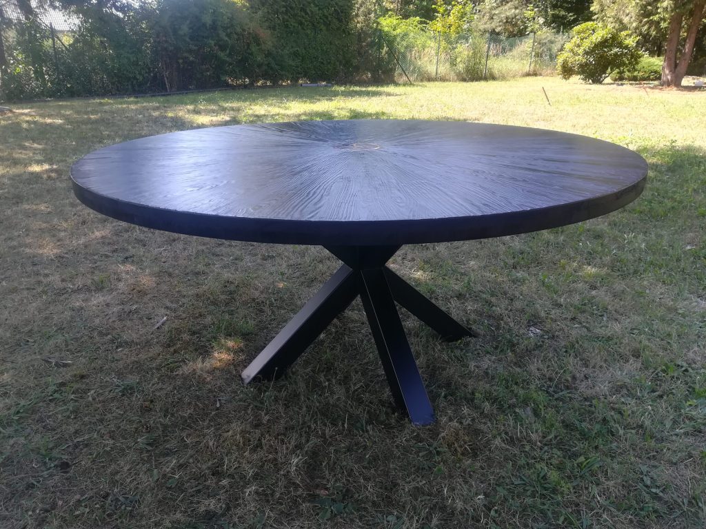 Stół sosnowy okrągły z litego drewna średnica 140 cm - obrazek 7