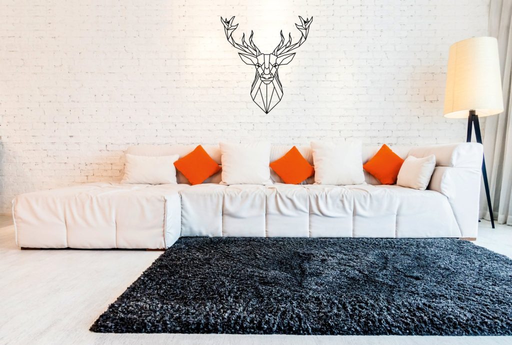 Dekoracja ścienna metalowa geometryczna Jeleń 50 cm - obrazek 3