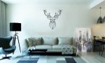 Dekoracja ścienna metalowa geometryczna Jeleń 50 cm - obrazek 4