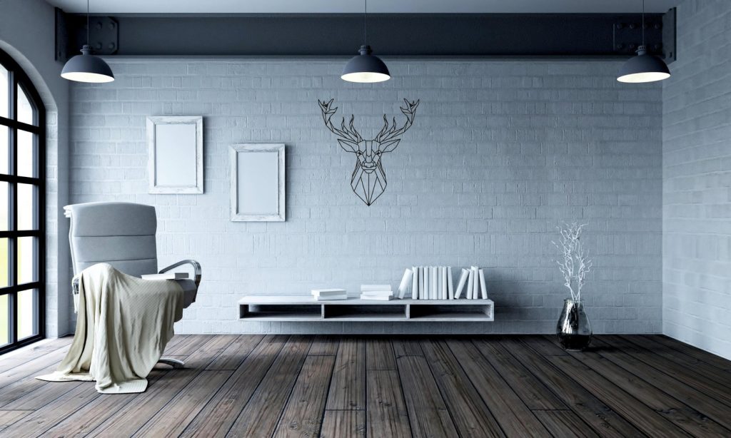 Dekoracja ścienna metalowa geometryczna Jeleń 50 cm - obrazek 5