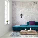 Krzyż metalowy na ścianę KNS001 30 cm - obrazek 2