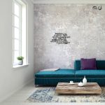 Dekoracja metalowa napis na ścianę Psalm II 60 cm - obrazek 3