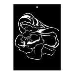 Obraz metalowy Matka Boska z Dzieciątkiem KNS023 21 cm