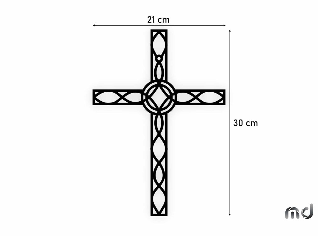 Krzyż metalowy KNS024 30 cm - obrazek 2