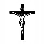 Krzyż metalowy na ścianę KNS002 50 cm