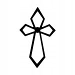 Krzyż metalowy na ścianę KNS006 50 cm