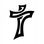 Krzyż metalowy na ścianę KNS007 15 cm