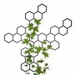 Dekoracja ścienna metalowa na rośliny pnące Heksagon 116x117 cm