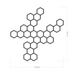 Dekoracja ścienna metalowa na rośliny pnące Heksagon 116x117 cm - obrazek 2