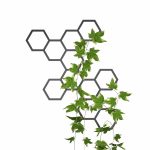 Dekoracja ścienna metalowa na rośliny pnące Heksagon 67x80 cm
