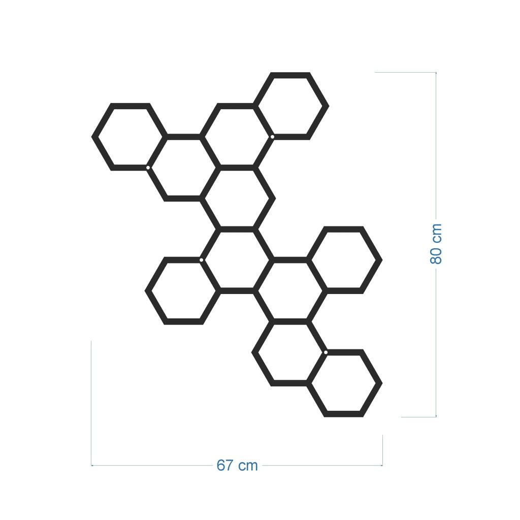 Dekoracja ścienna metalowa na rośliny pnące Heksagon 67x80 cm - obrazek 3