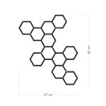 Dekoracja ścienna metalowa na rośliny pnące Heksagon 67x80 cm - obrazek 3