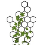 Dekoracja ścienna metalowa na rośliny pnące Heksagon 73x104 cm