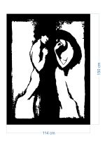 Obraz metalowy ścienny Kochankowie 114x150 cm - obrazek 2