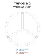 Kwietnik metalowy loft Tripod BIG  M - obrazek 4