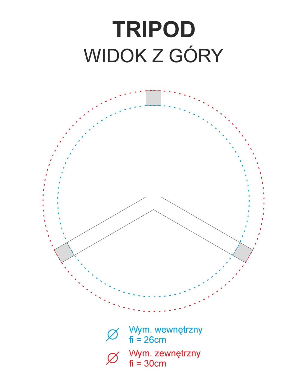 Kwietnik metalowy loft Tripod  M - obrazek 7