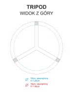 Kwietnik metalowy loft Tripod  M - obrazek 7