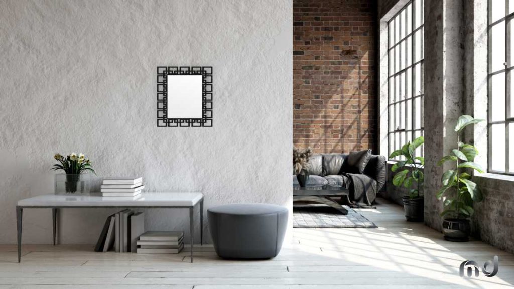 Lustro metalowe Egypt 100 cm - obrazek 2