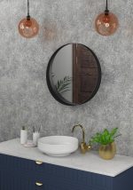 Lustro Bergen metalowe asymetryczne styl skandynawski 60 cm - obrazek 5
