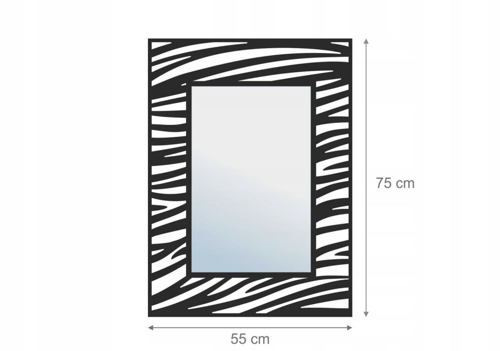 Lustro metalowe Zebra L18 75 cm - obrazek 2