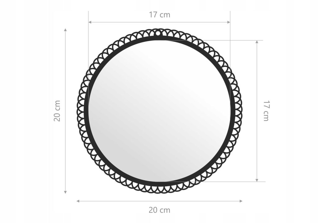 Lustro metalowe Rings L20 20 cm - obrazek 2